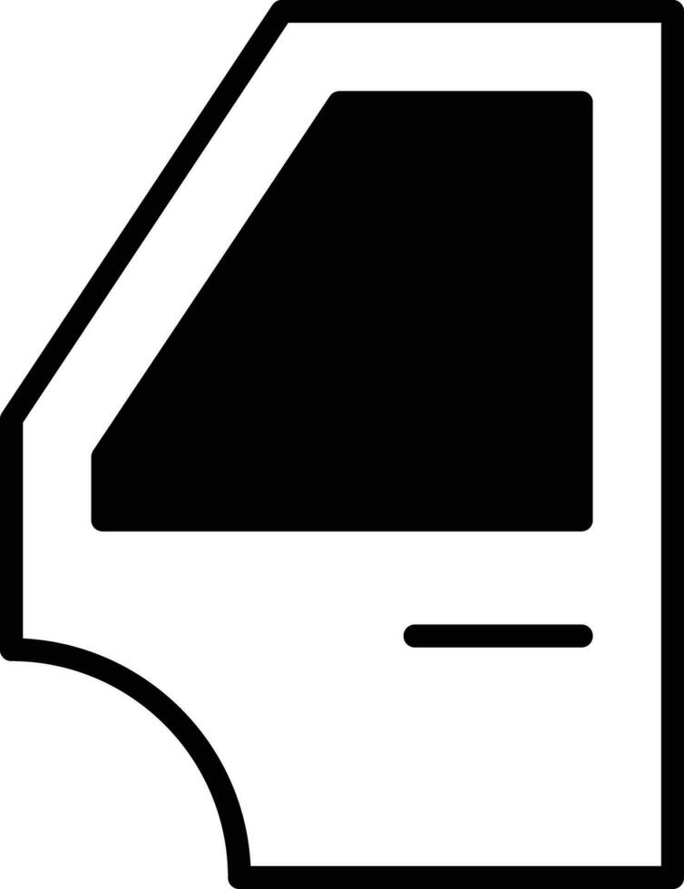 Car Door solid glyph vector illustration