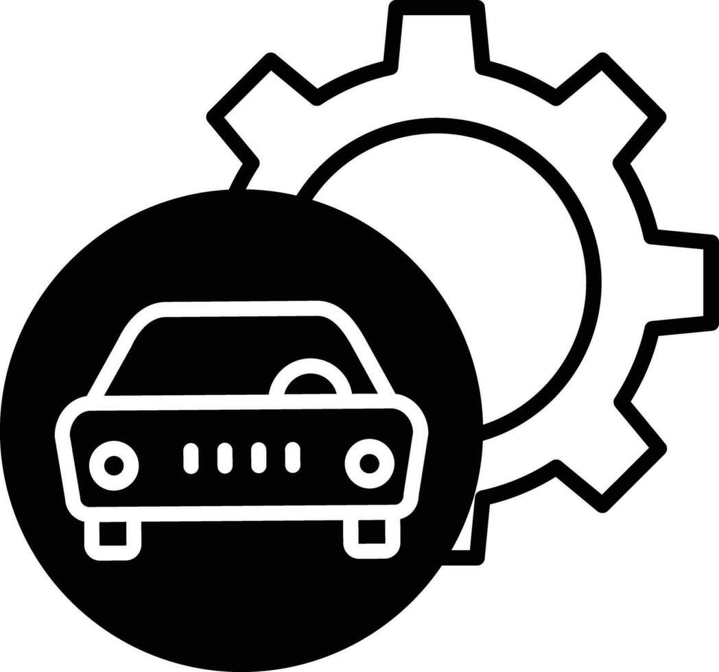 Car Maintenance solid glyph vector illustration