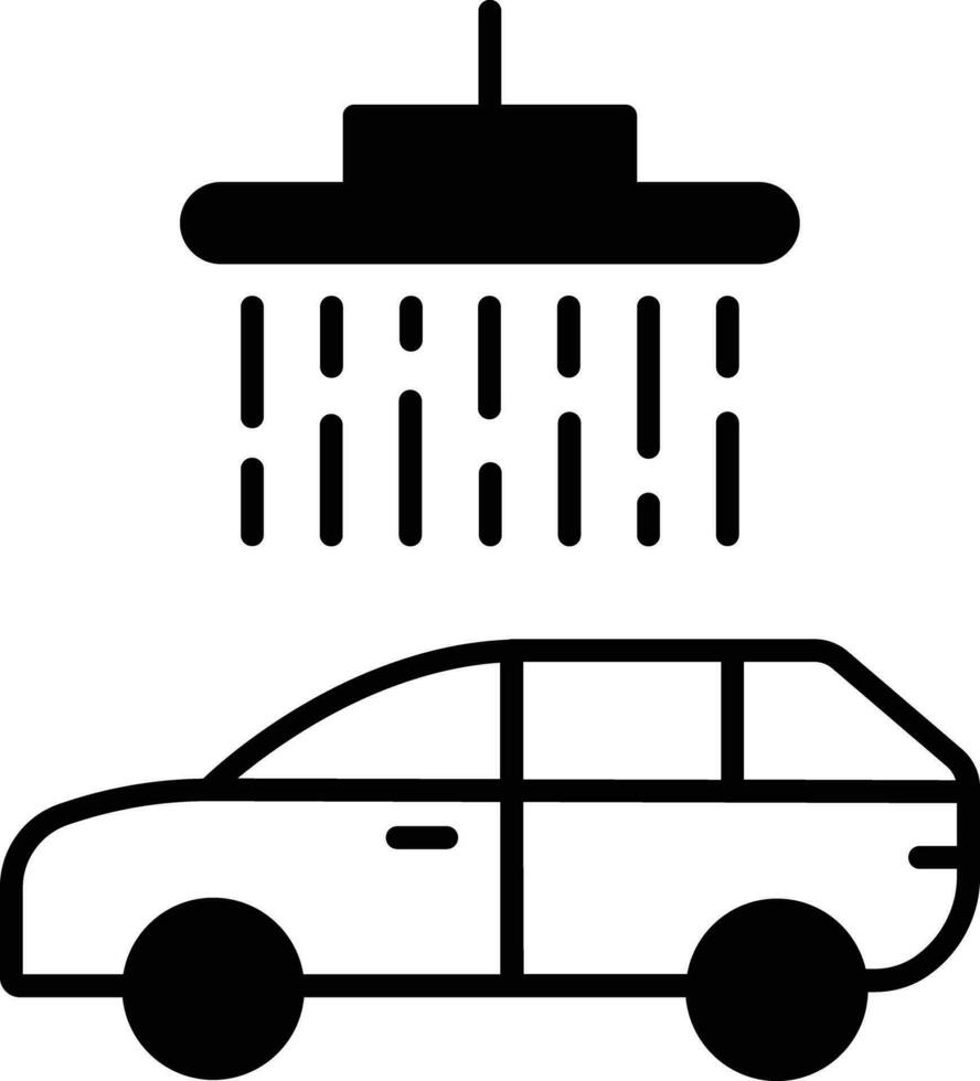 Car Wash solid glyph vector illustration