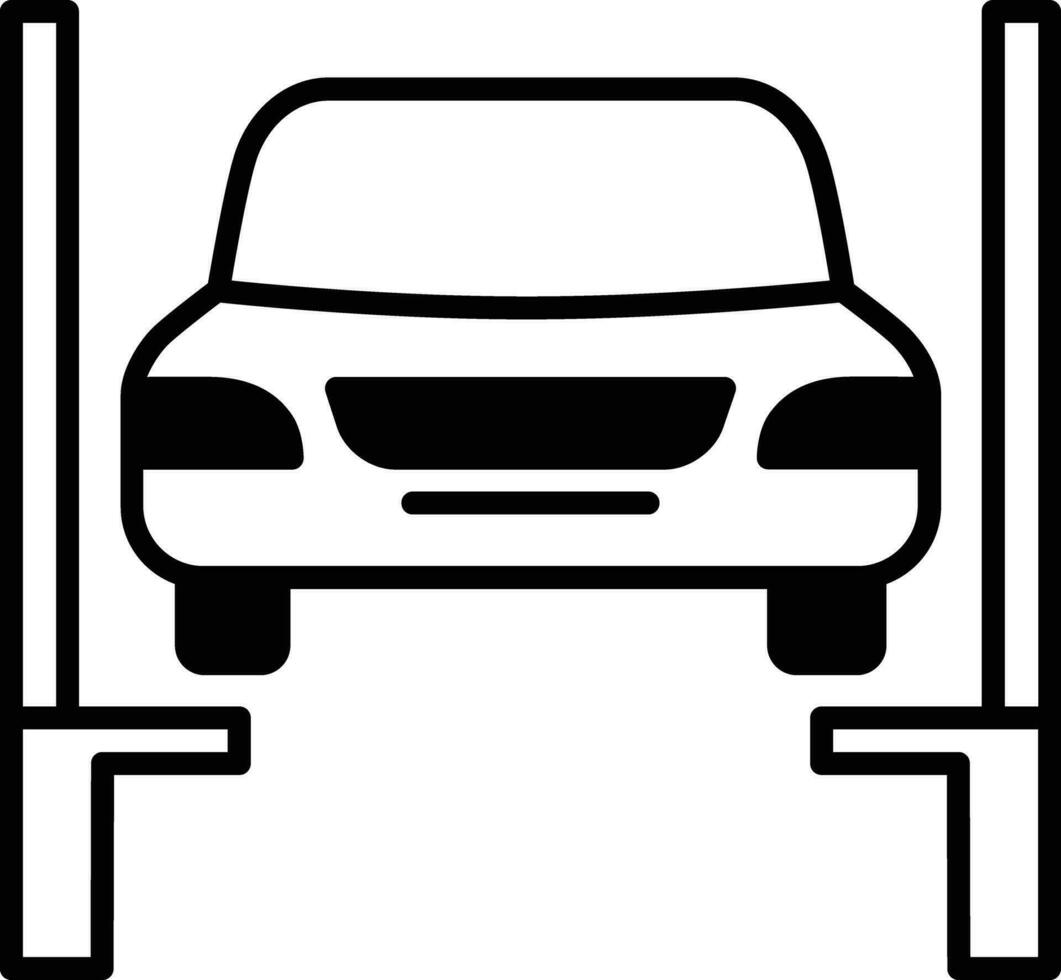 Car Repair solid glyph vector illustration