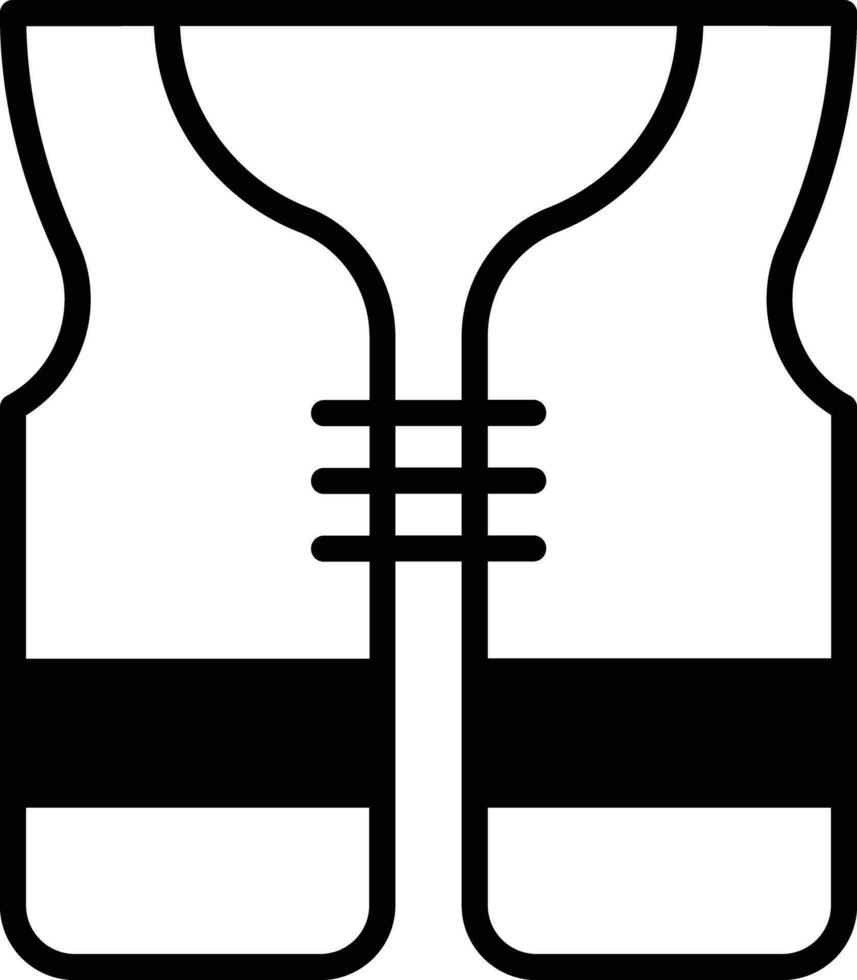 jacket solid glyph vector illustration