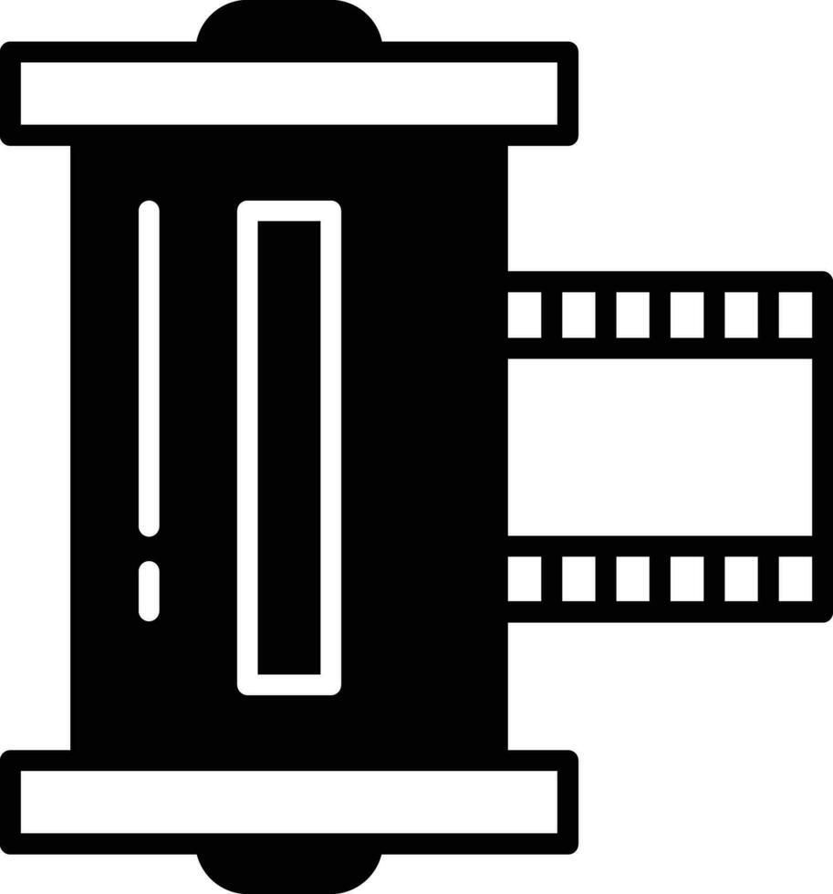 Camera Roll solid glyph vector illustration