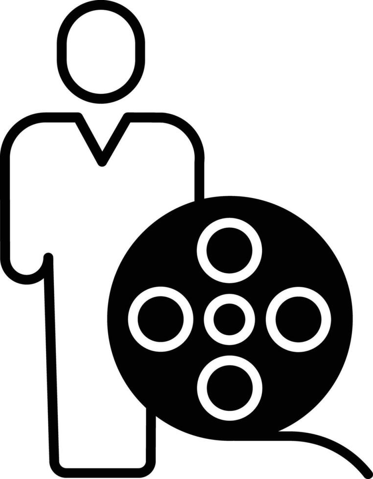 director solid glyph vector illustration