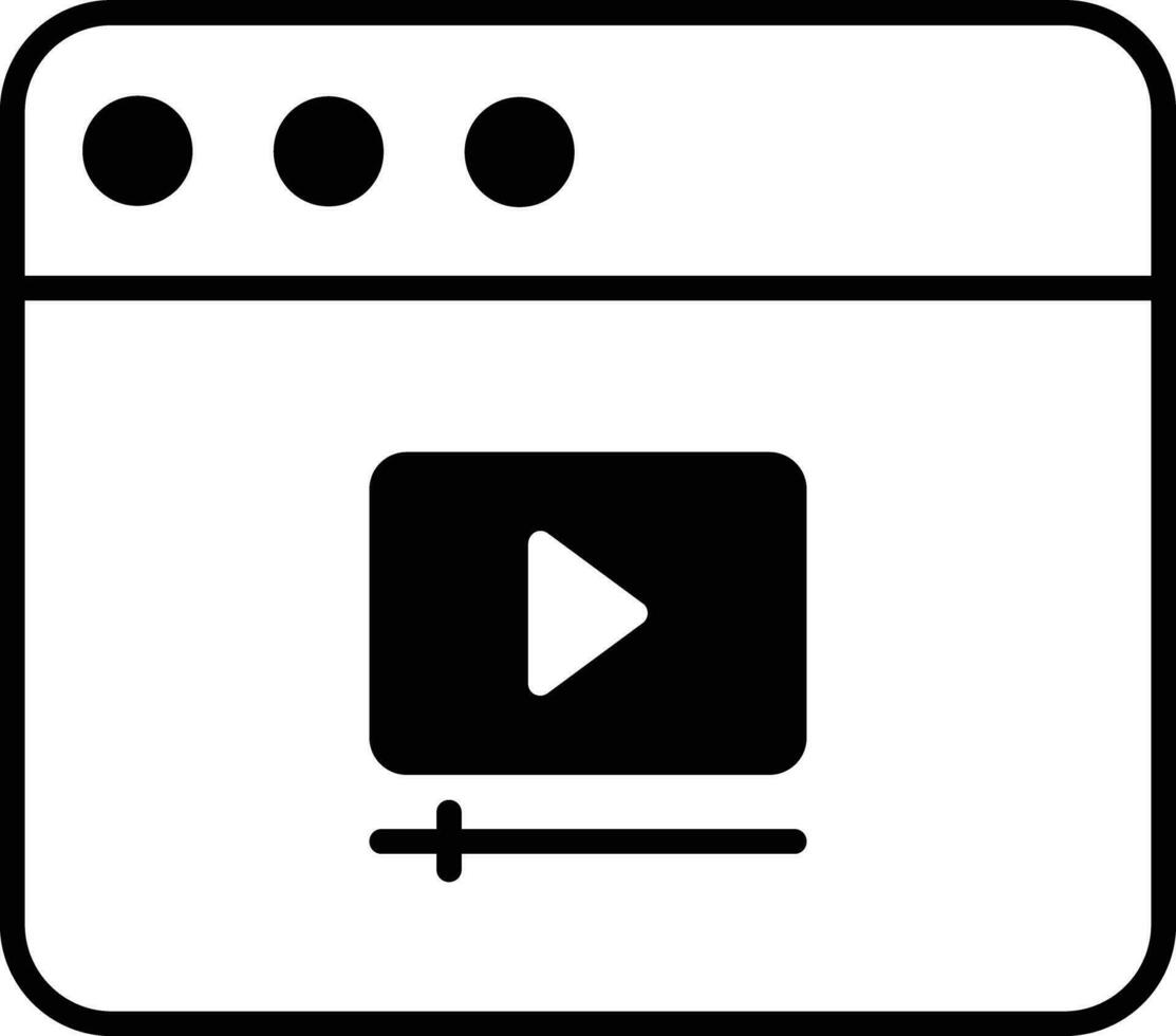 web cinema solid glyph vector illustration