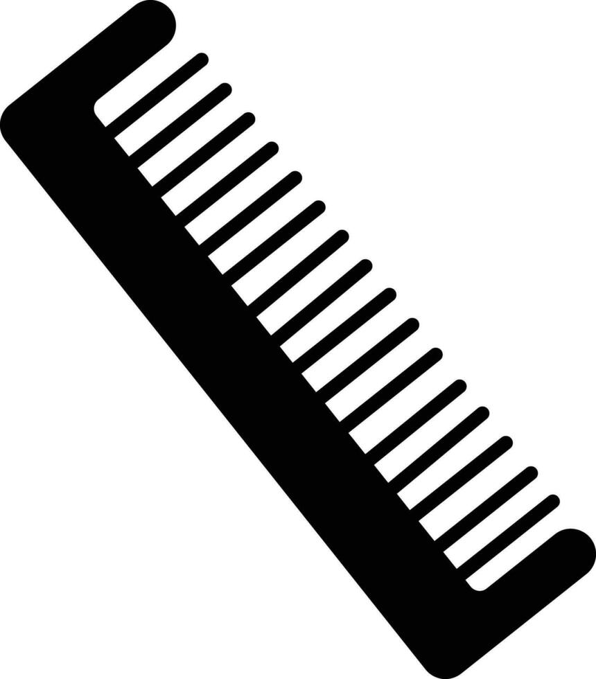 Comb solid glyph vector illustration