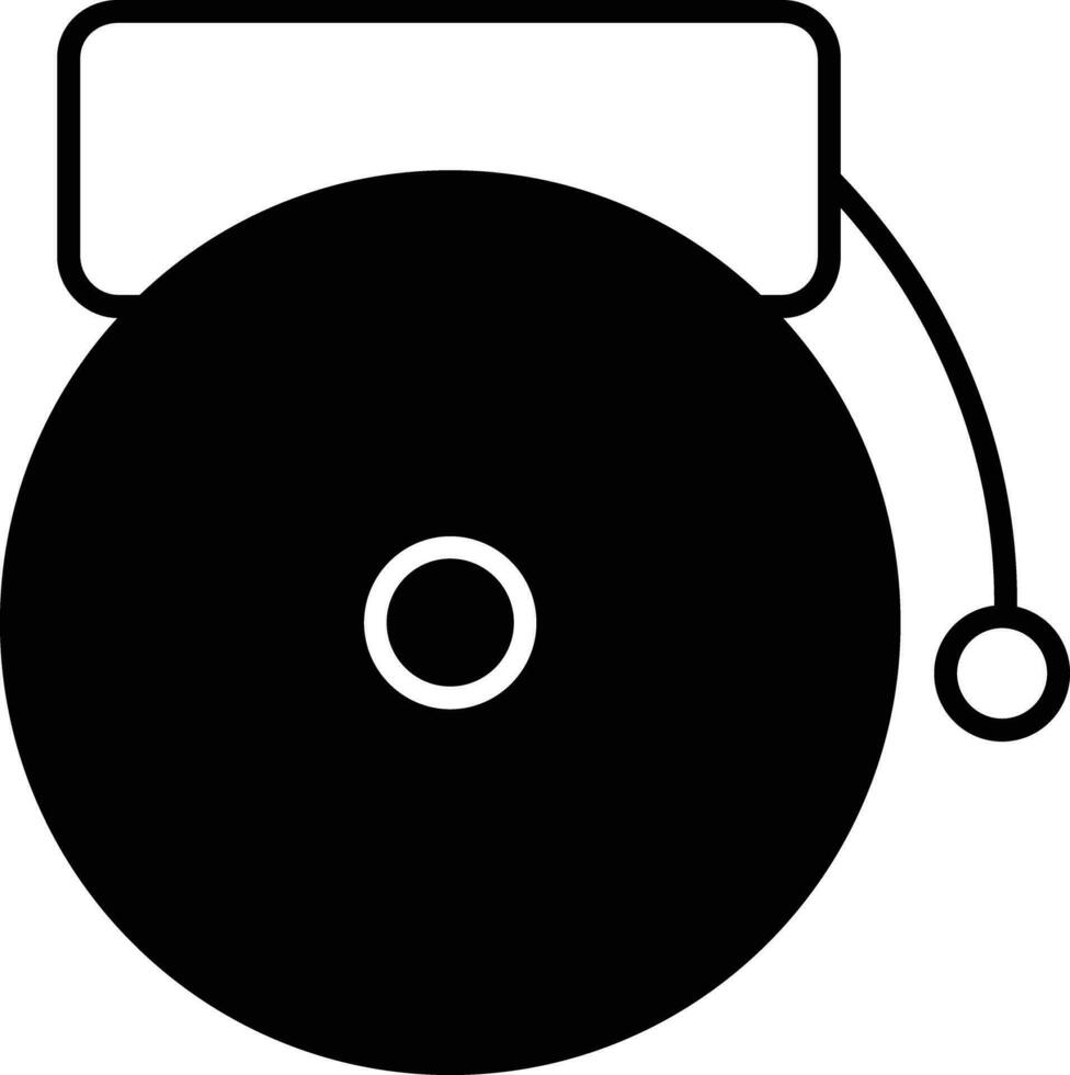school bell solid glyph vector illustration