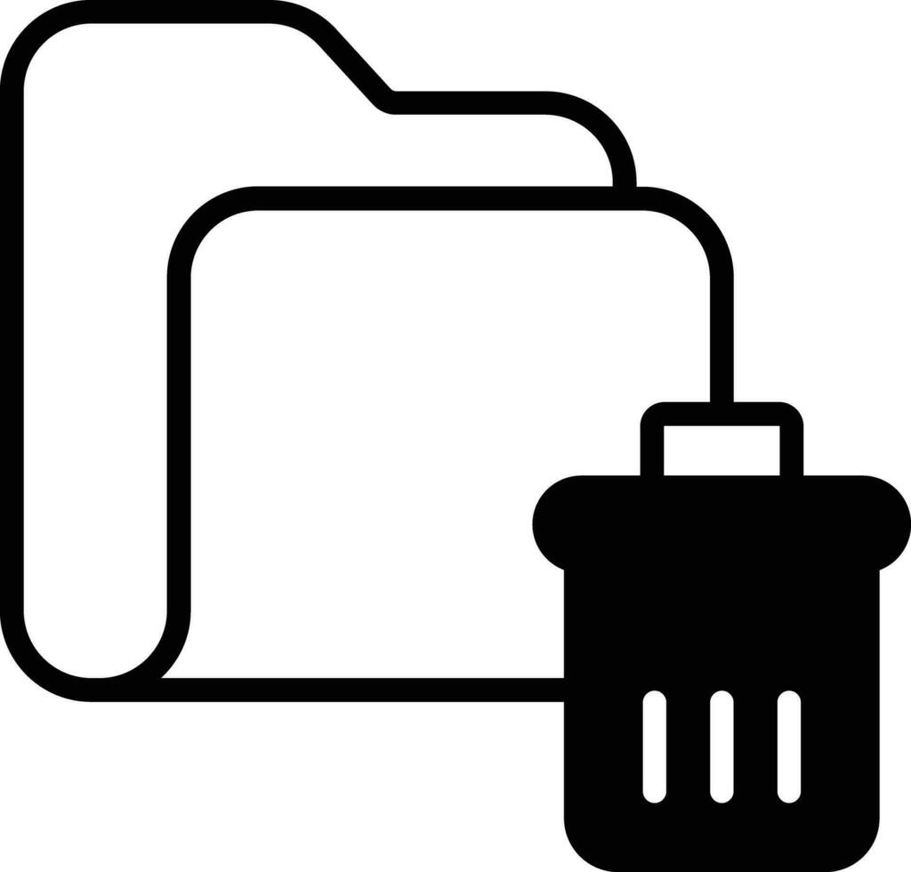 Trash Folder solid glyph vector illustration 36576986 Vector Art at