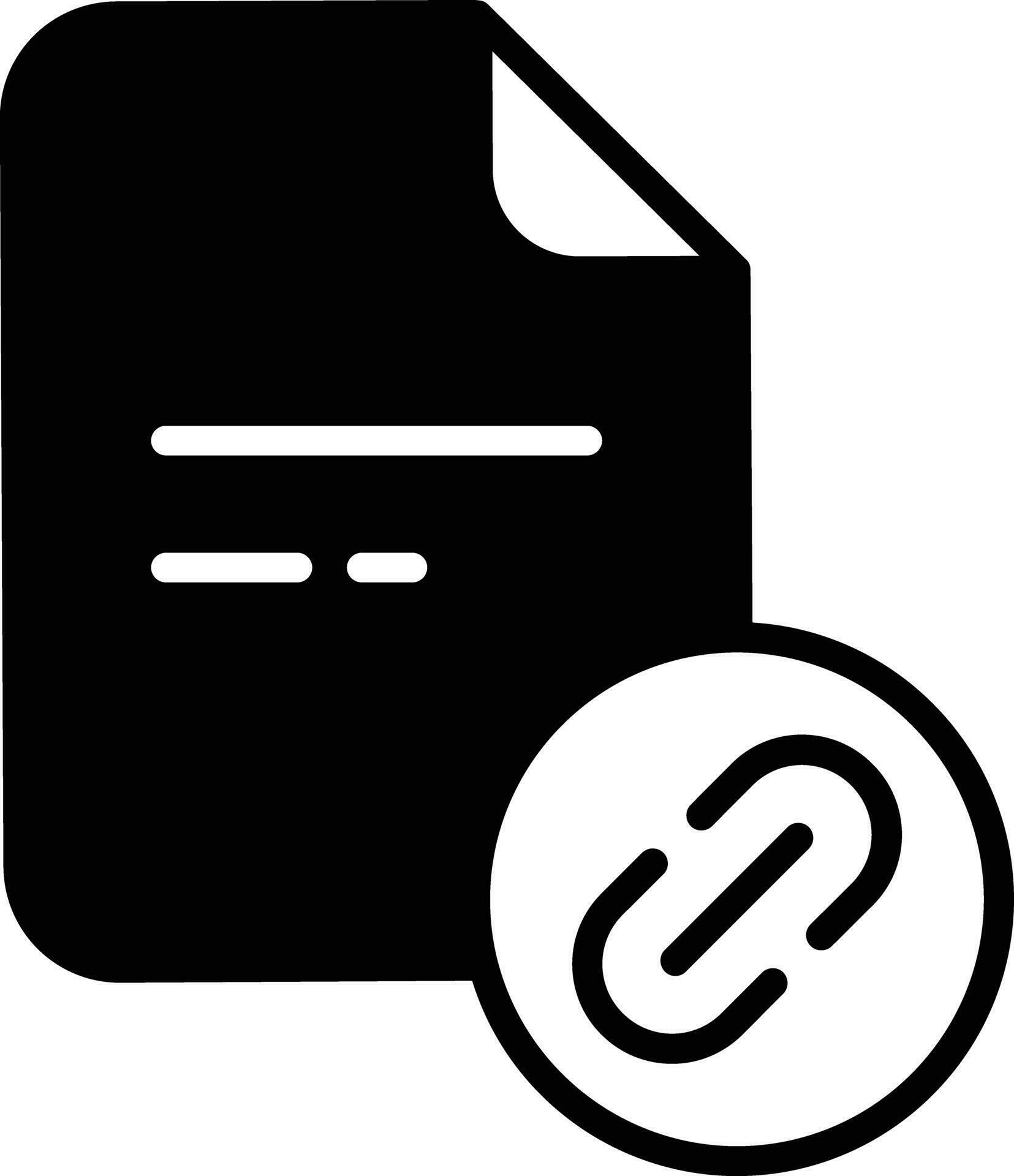 Attach Document solid glyph vector illustration 36576999 Vector Art at ...
