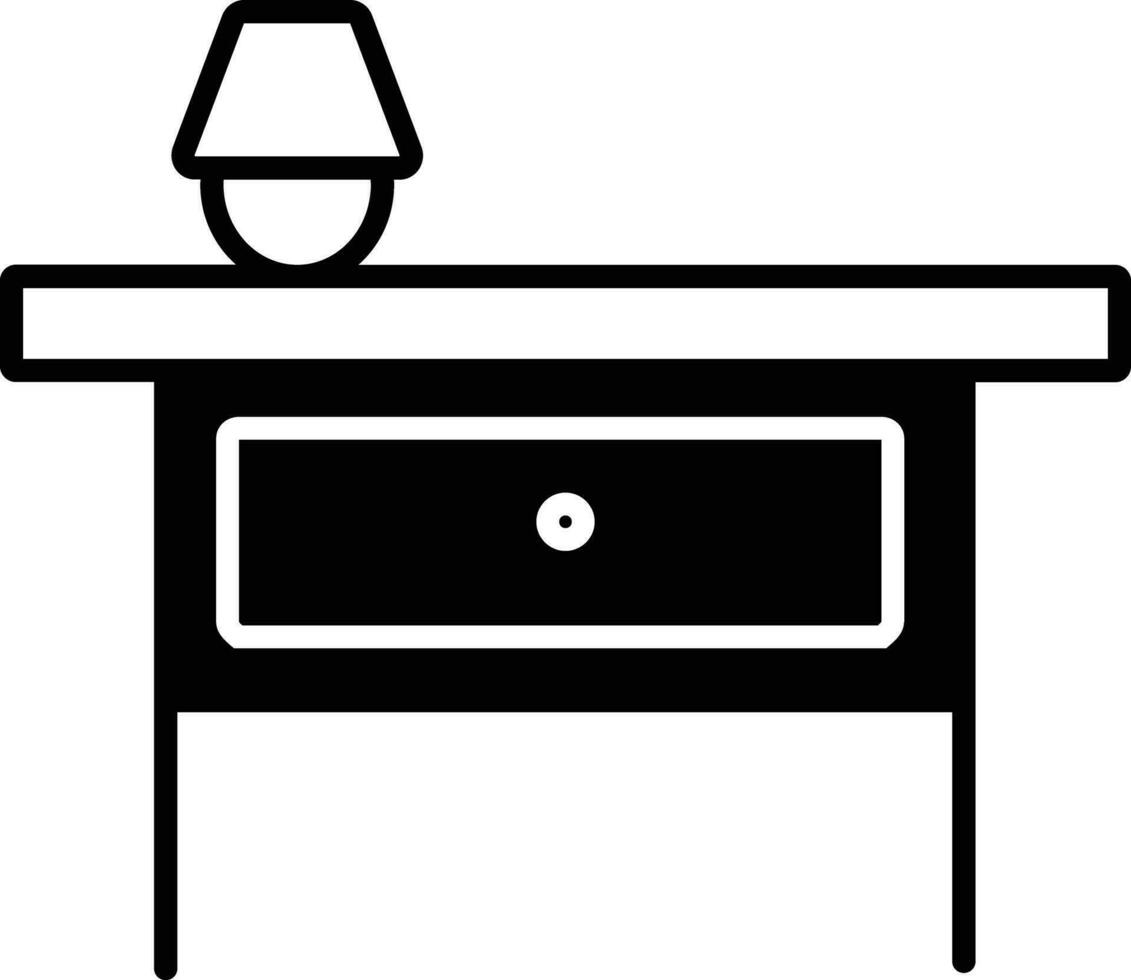 Side Table solid glyph vector illustration