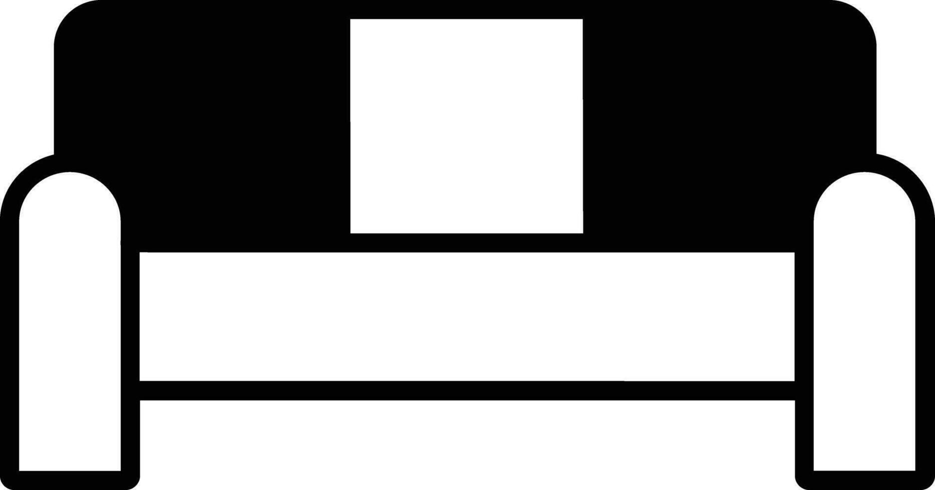 Sofa solid glyph vector illustration