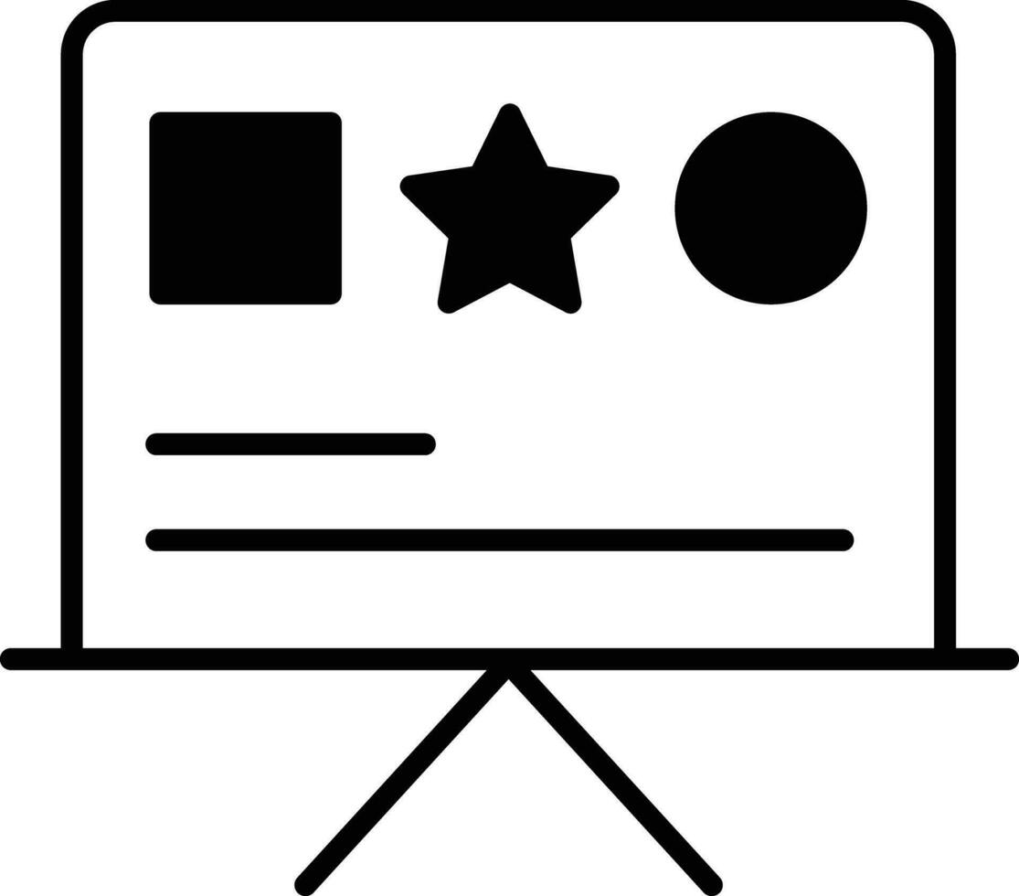 presentation solid glyph vector illustration