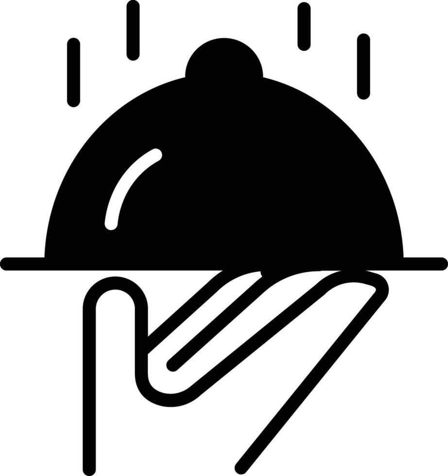 Servant Food Service solid glyph vector illustration