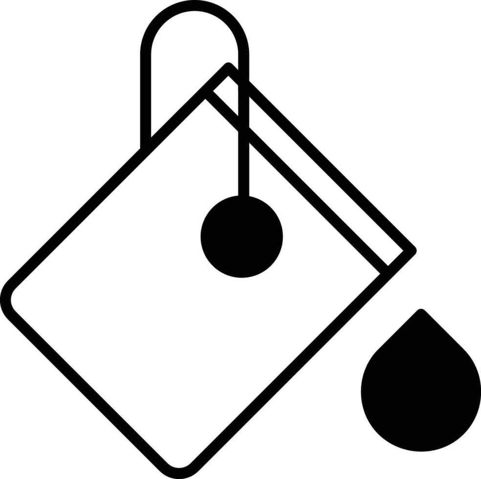 paint bucket solid glyph vector illustration