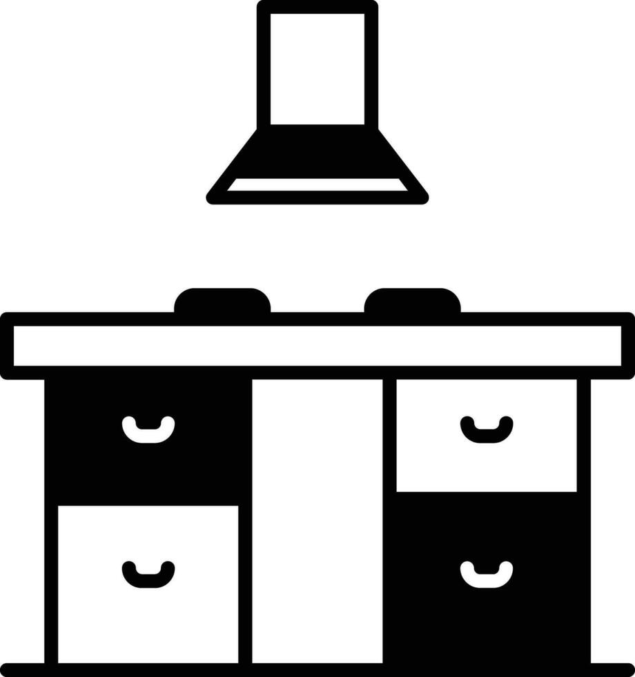 kitchen solid glyph vector illustration