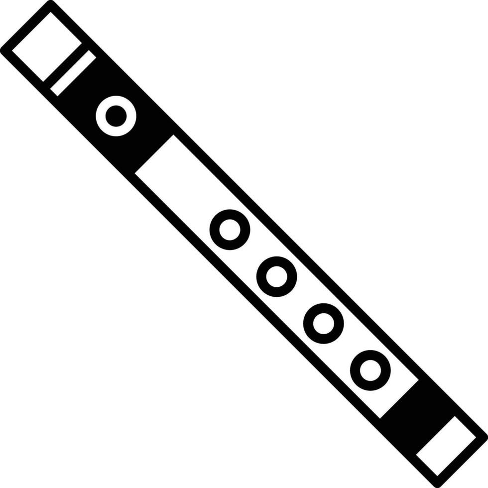 flauta sólido glifo vector ilustración