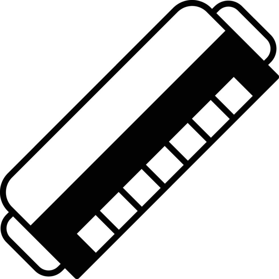 Harmonica solid glyph vector illustration