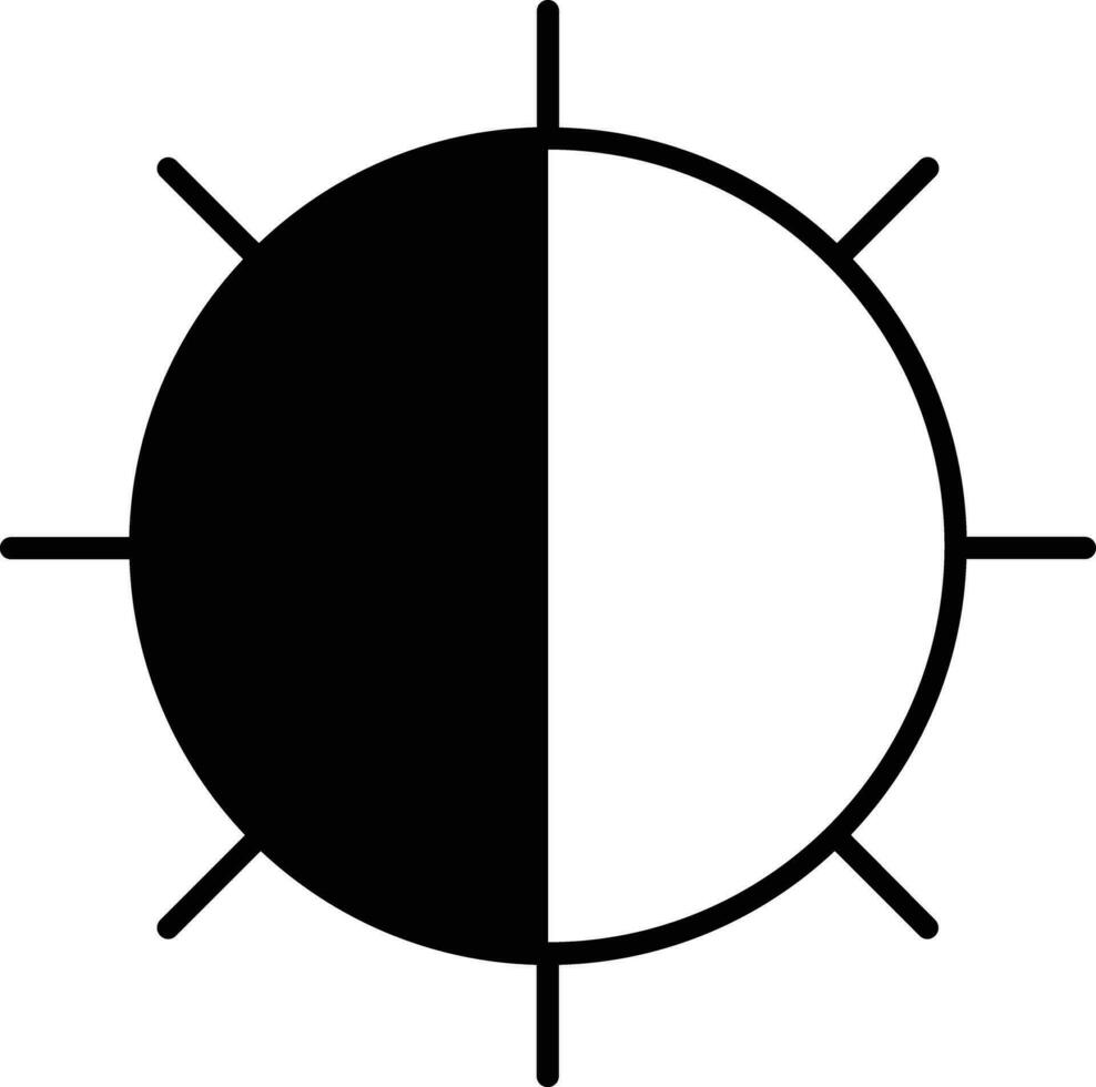 Brightness solid glyph vector illustration