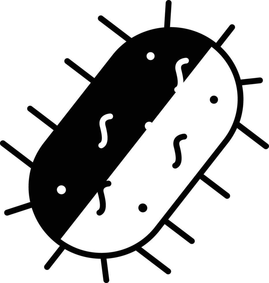 virus sólido glifo vector ilustración