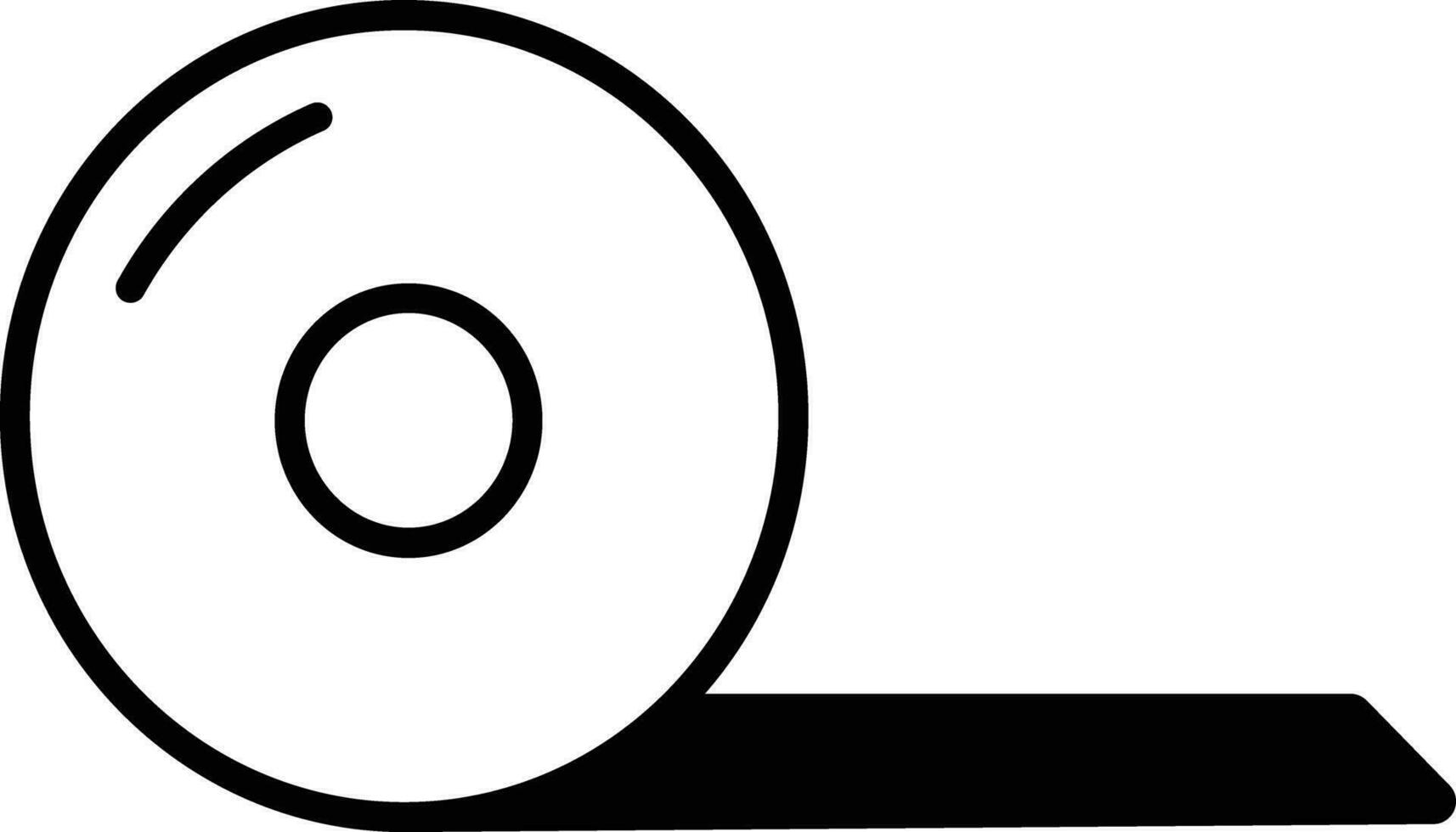 gum tape solid glyph vector illustration