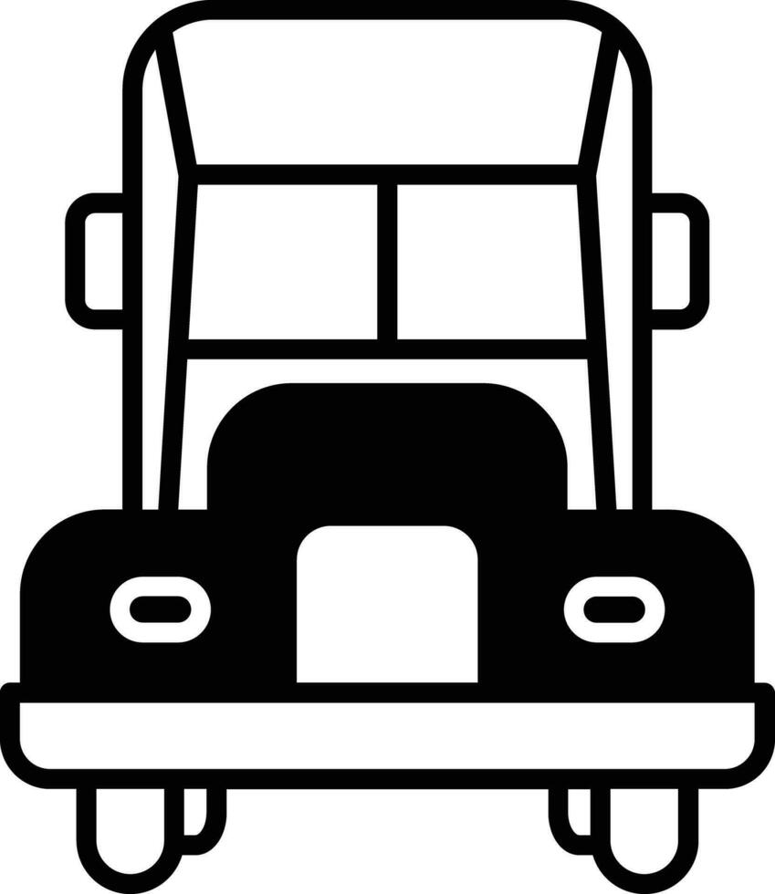 Lorry solid glyph vector illustration