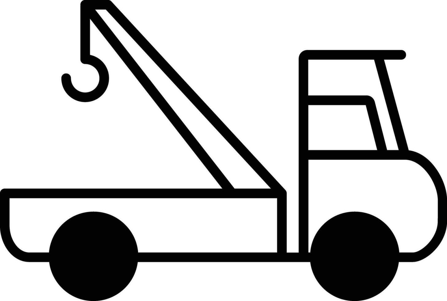 Crane solid glyph vector illustration