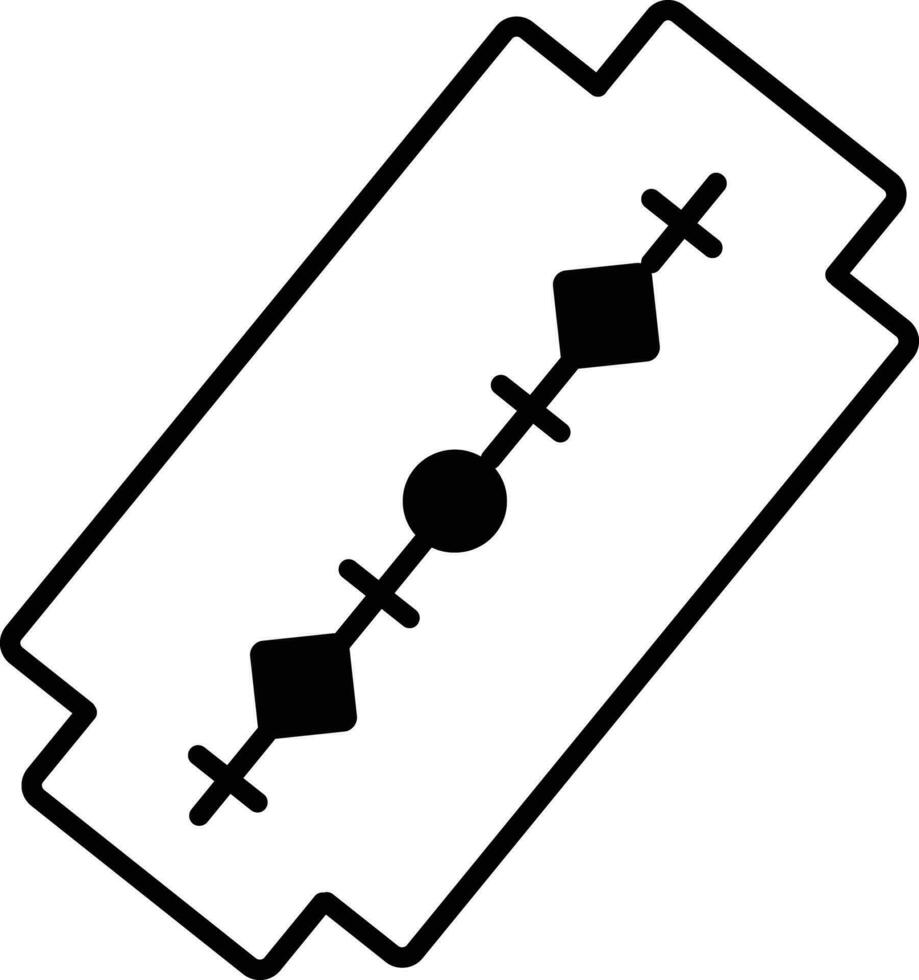 Shaving Blade solid glyph vector illustration