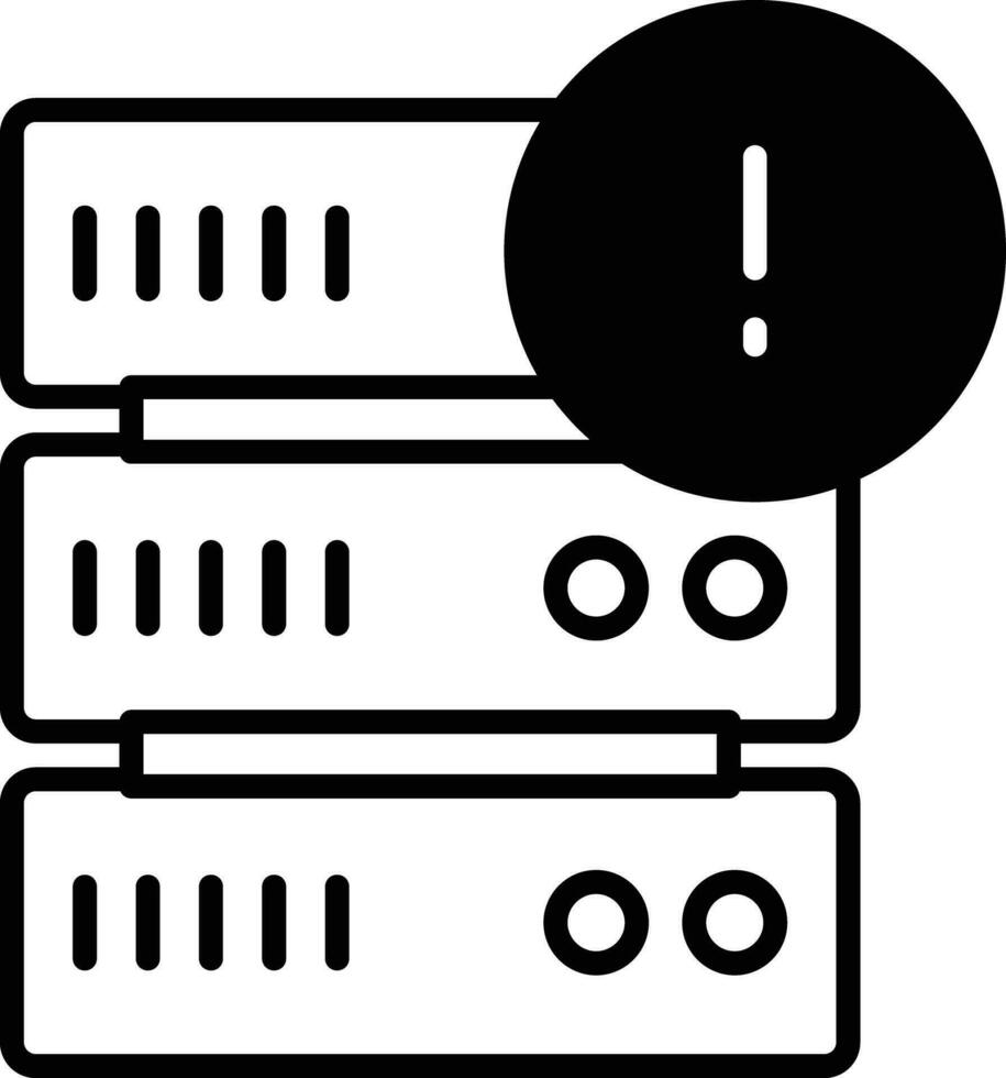 Server Info solid glyph vector illustration