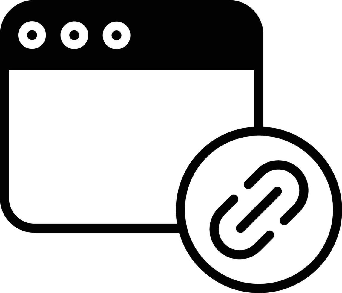 Website Link solid glyph vector illustration