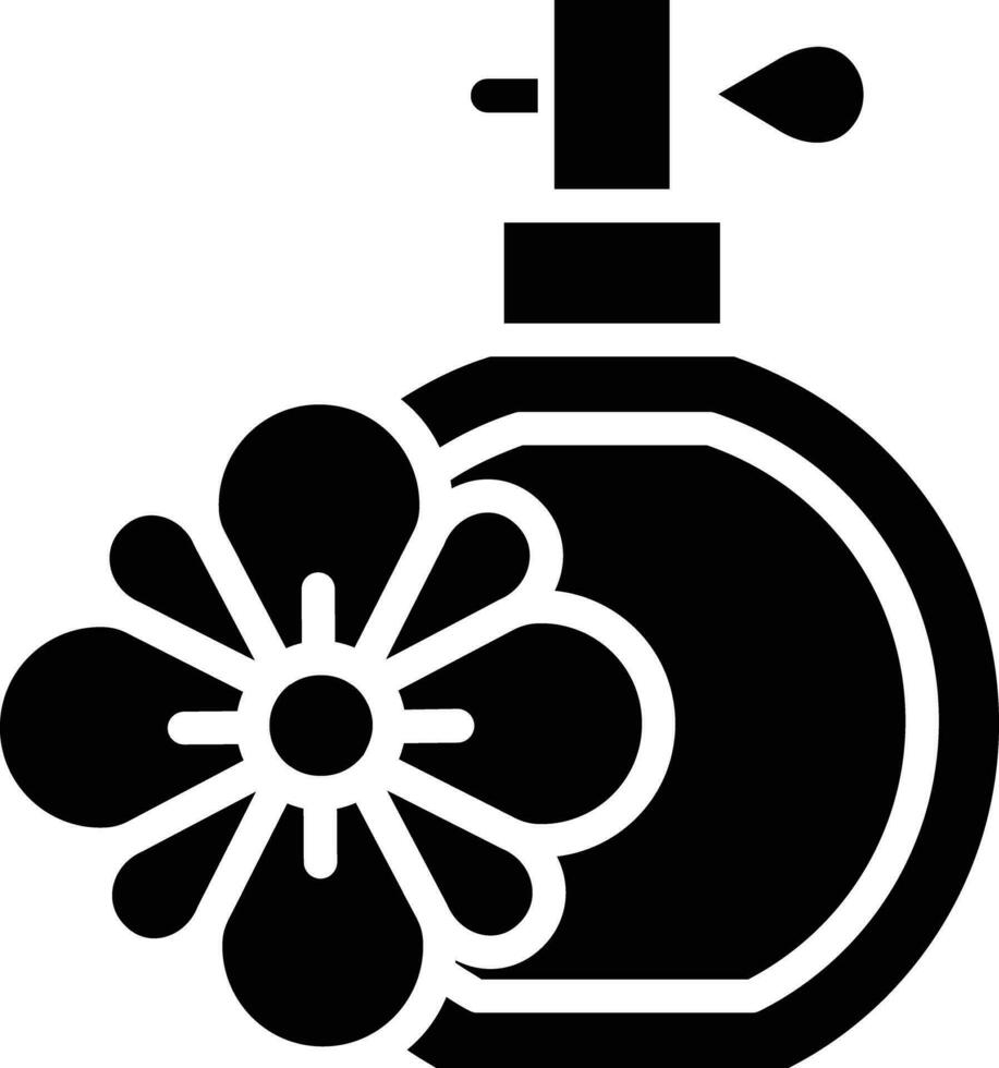 Perfume solid and glyph vector illustration