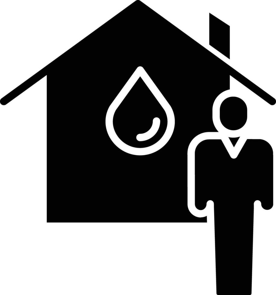 home solid and glyph vector illustration