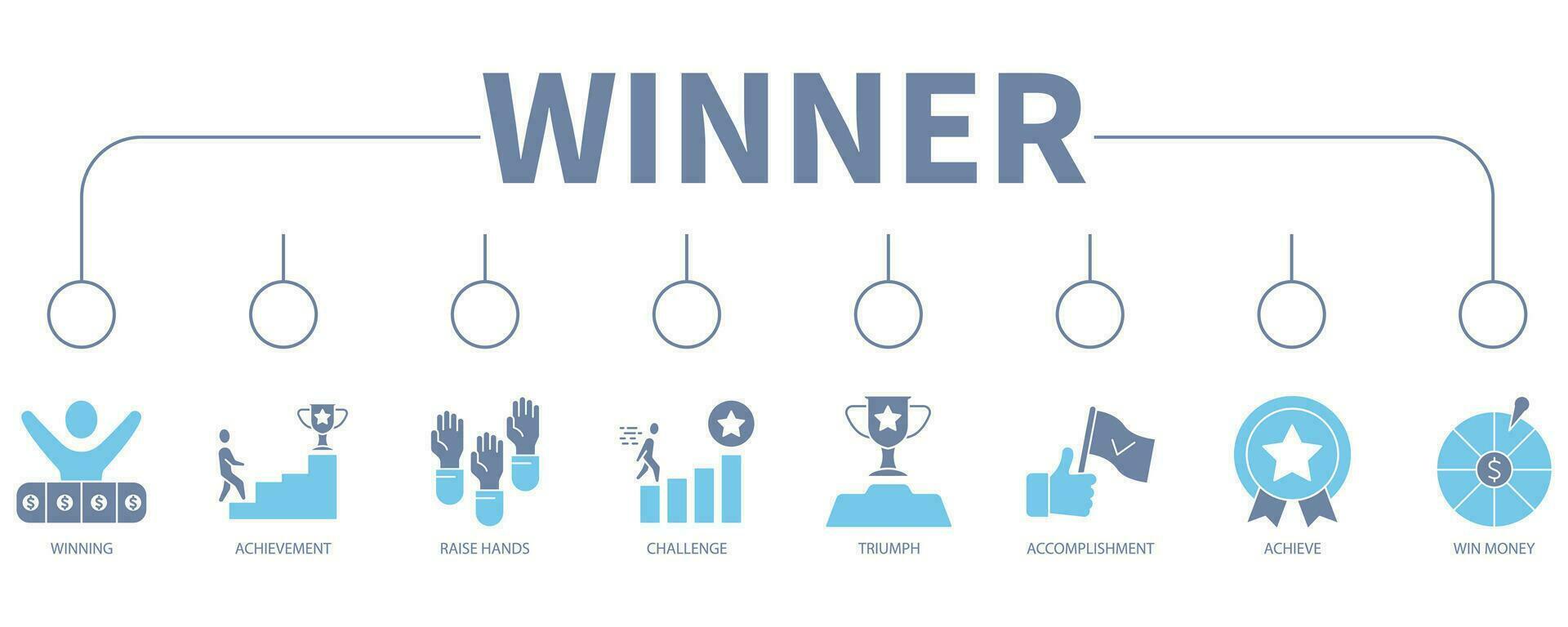 Winner banner web icon vector illustration concept