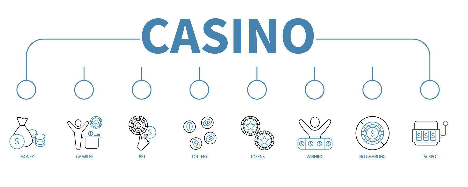 Casino banner web icon vector illustration concept
