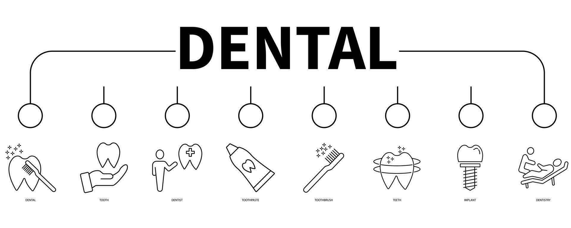 Dental banner web icon vector illustration concept