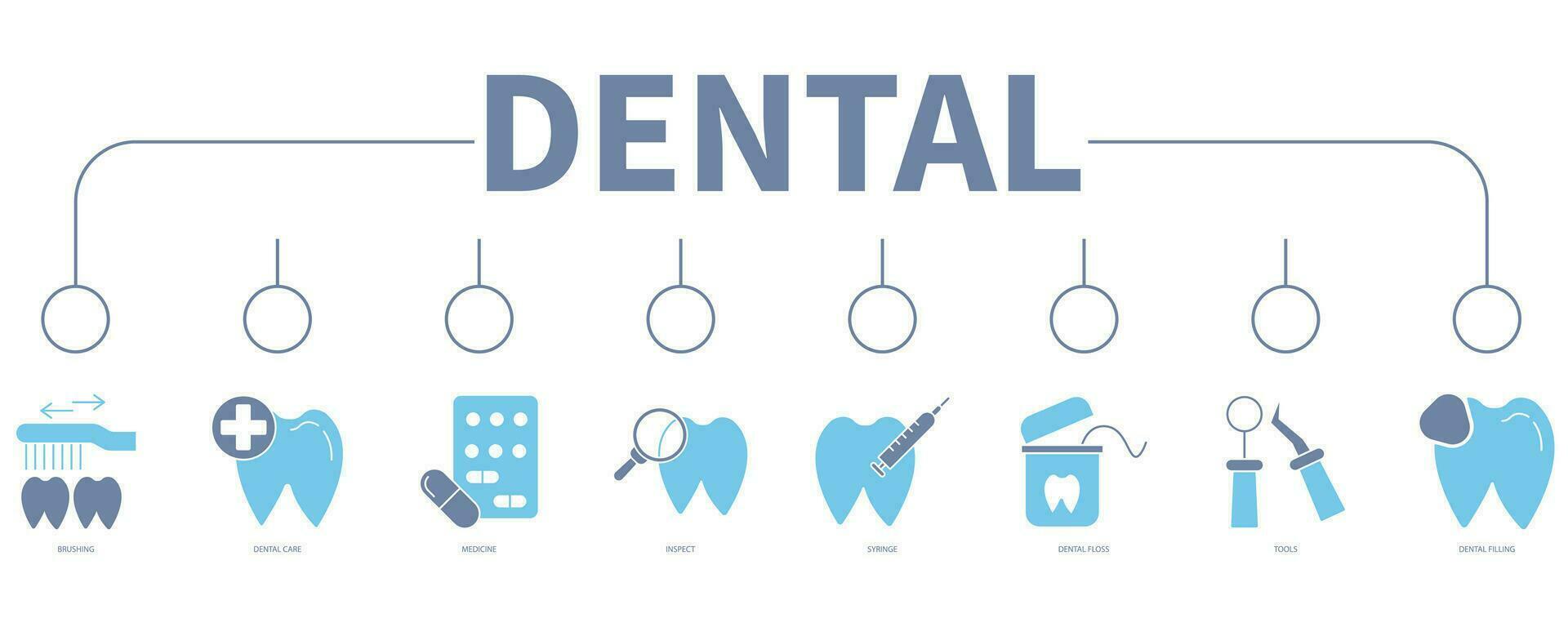 Dental banner web icon vector illustration concept