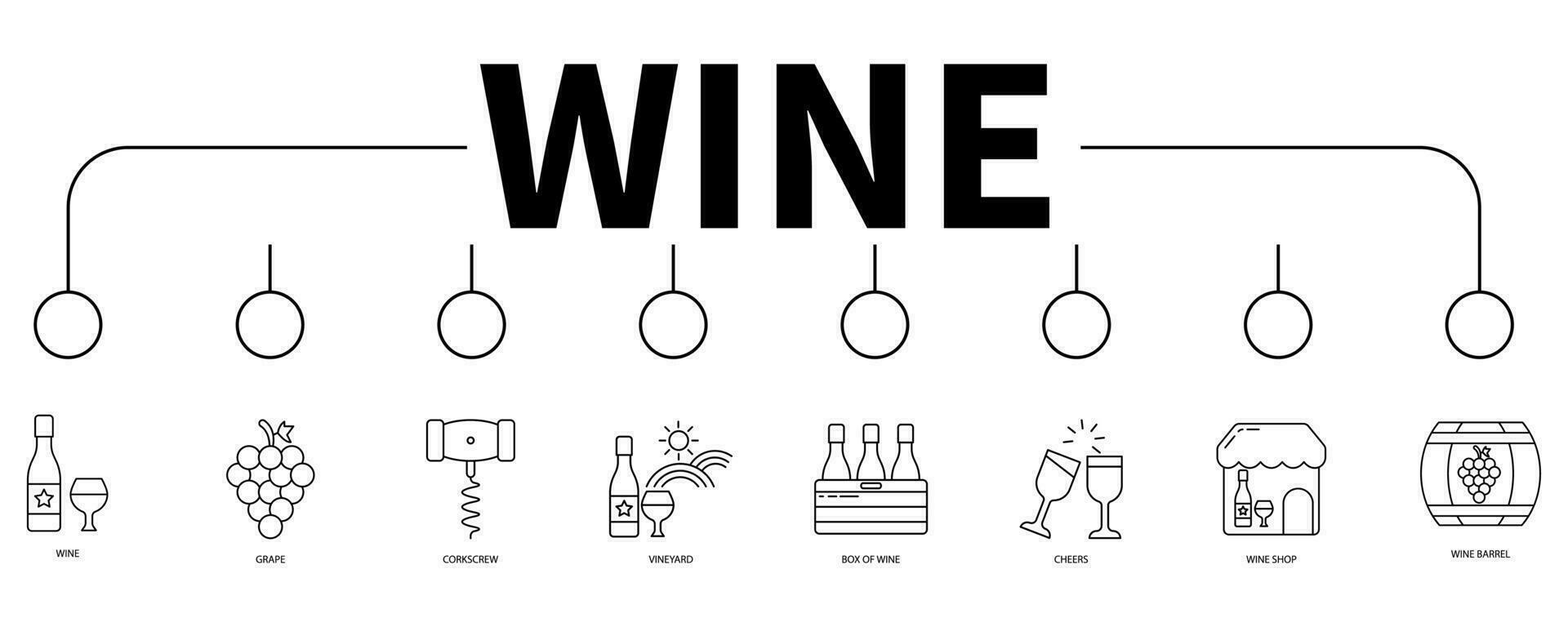 Wine banner web icon vector illustration concept