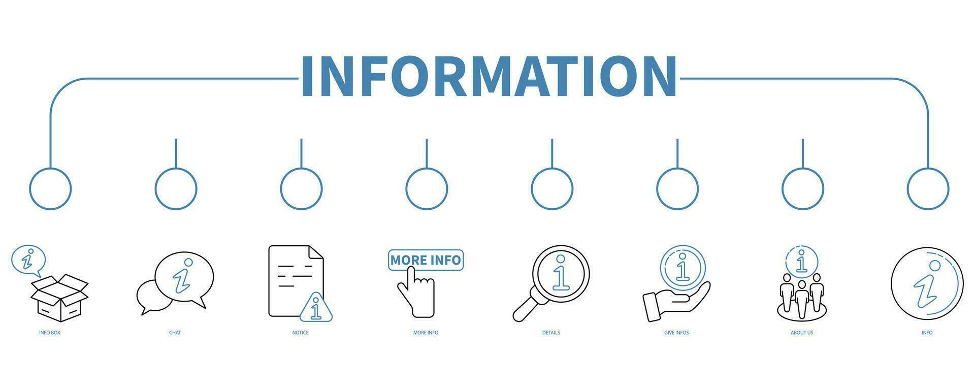 Information banner web icon vector illustration concept