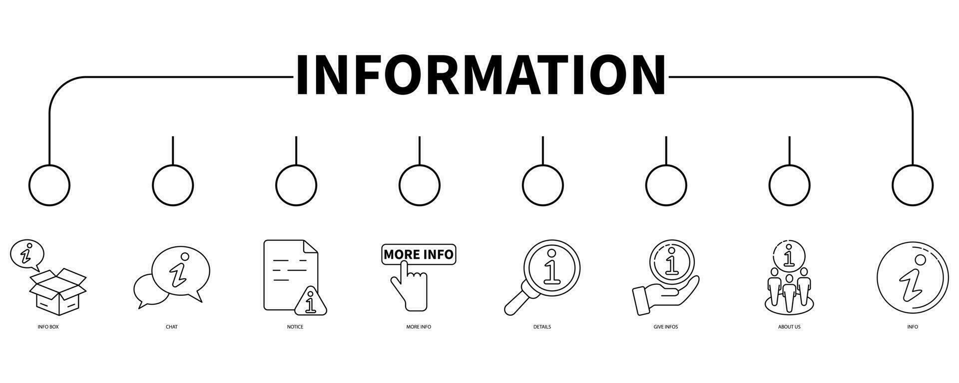 Information banner web icon vector illustration concept