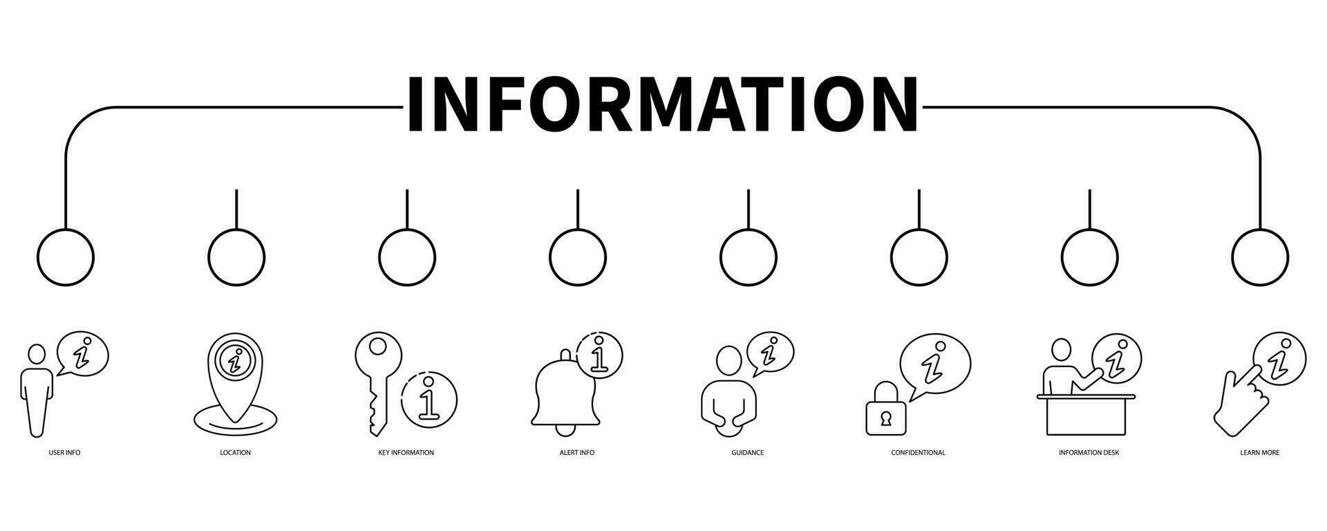 Information banner web icon vector illustration concept