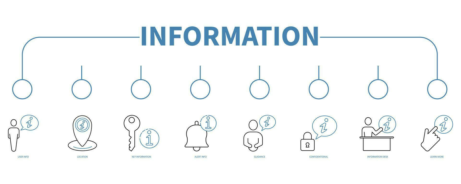 Information banner web icon vector illustration concept