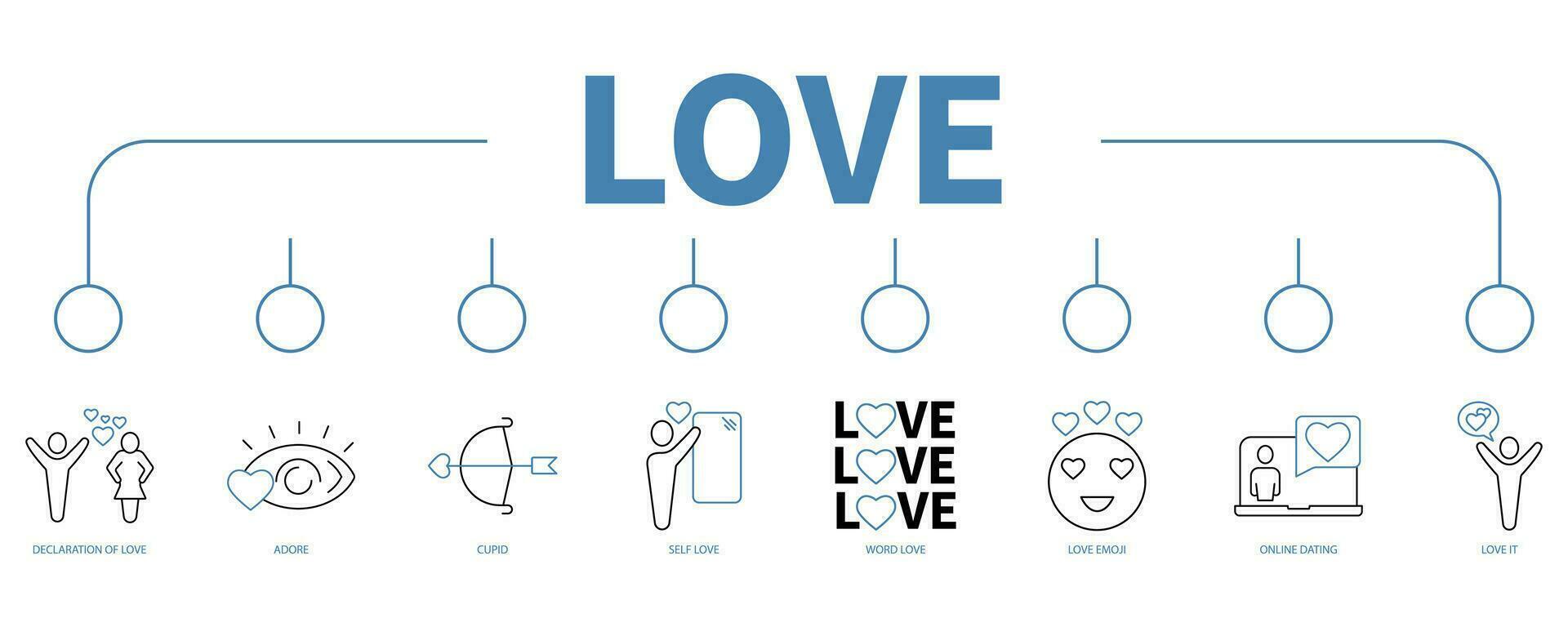 Love banner web icon vector illustration concept