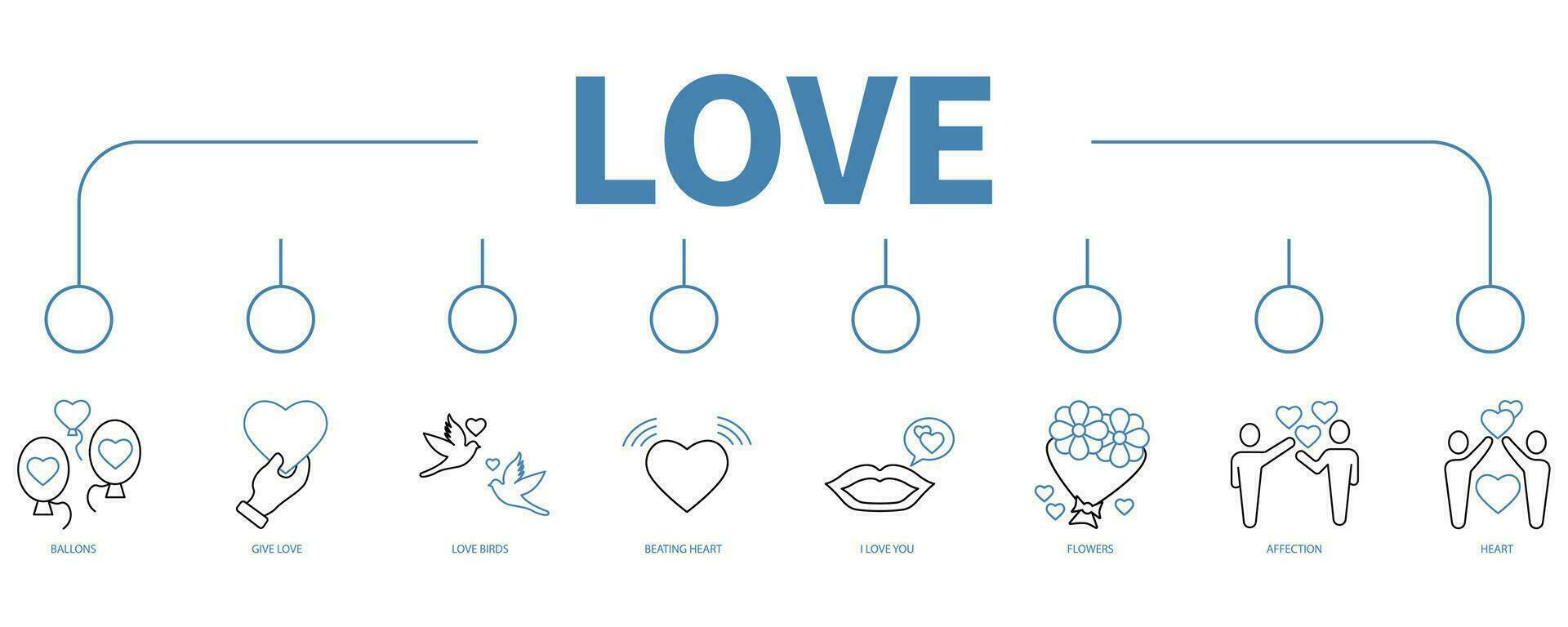 Love banner web icon vector illustration concept