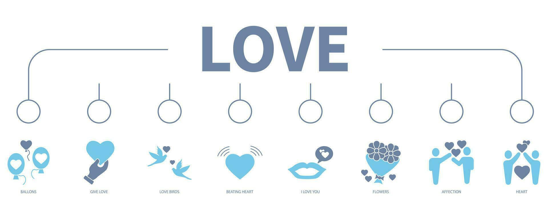 Love banner web icon vector illustration concept