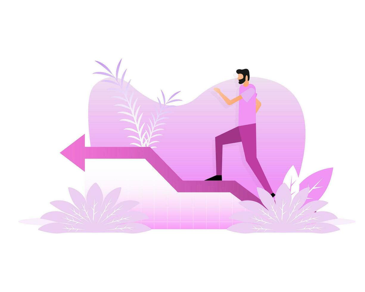 Go forward people. Flat design. Flat icon with go forward people vector