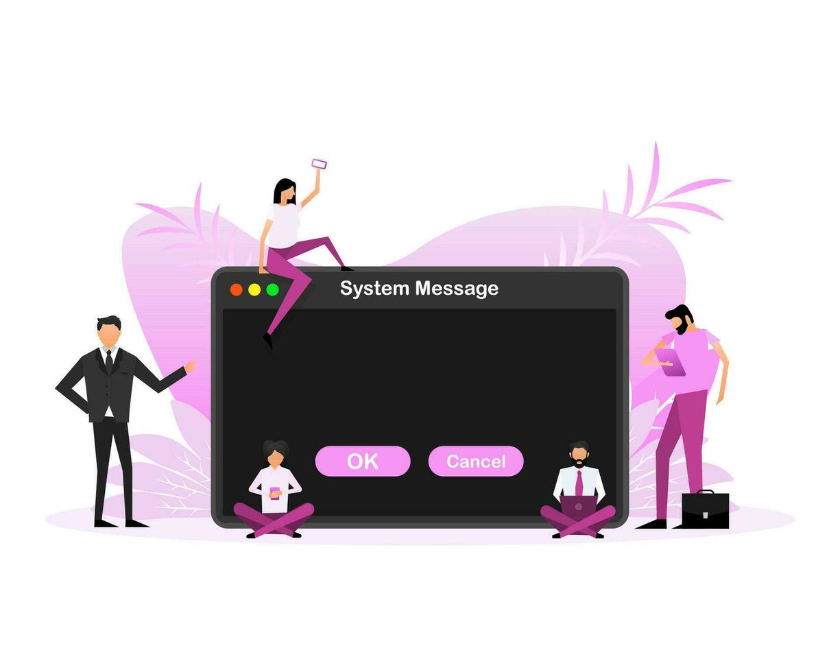 System message people, great design for any purposes. Vector illustration