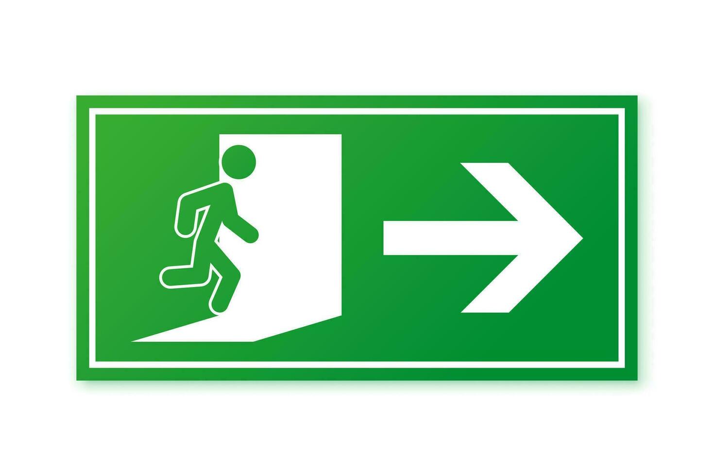 Exit sign. Emergency fire exit sign. Vector illustration.