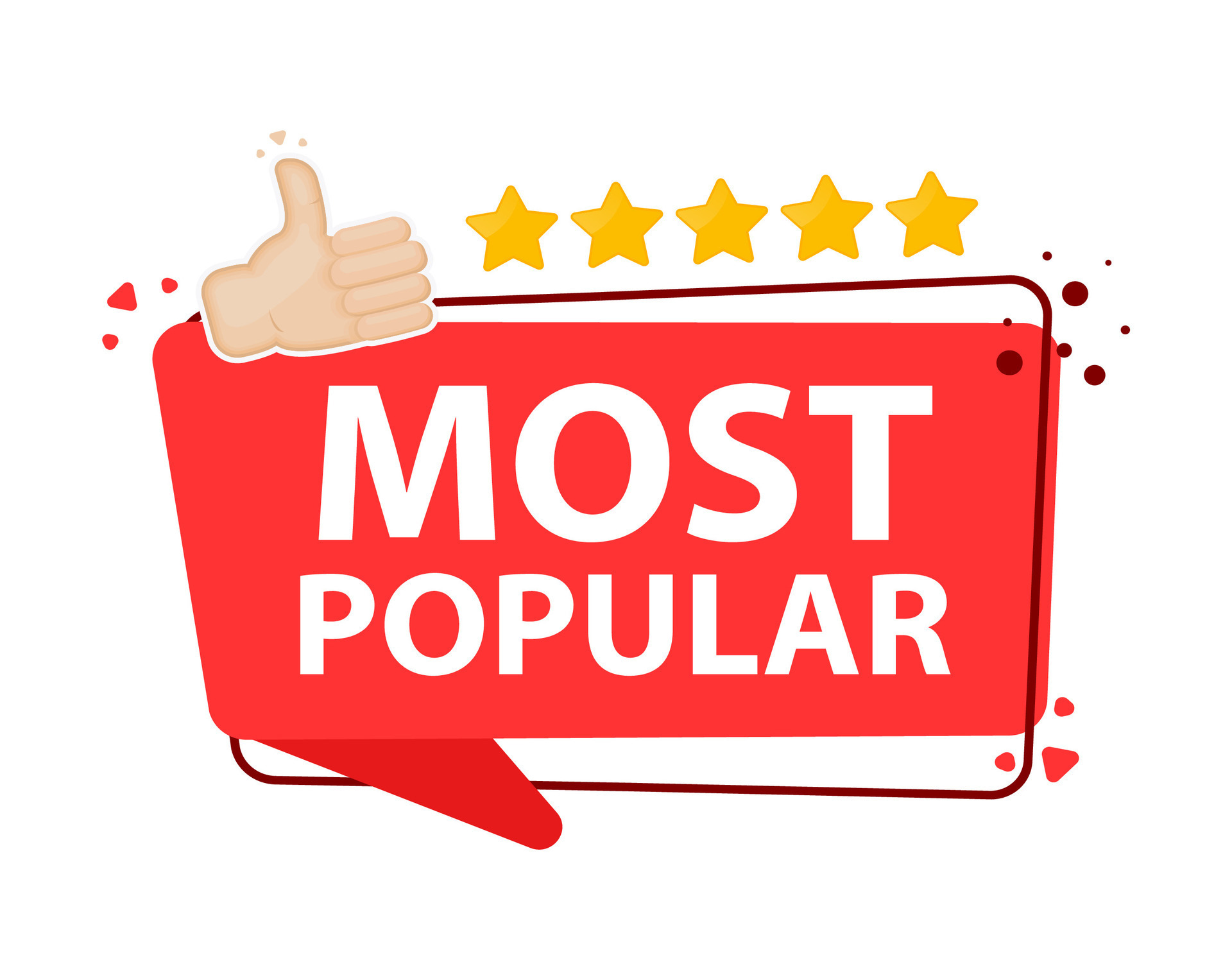 Most Popular red label. Vector stock illustration. 36578077 Vector Art