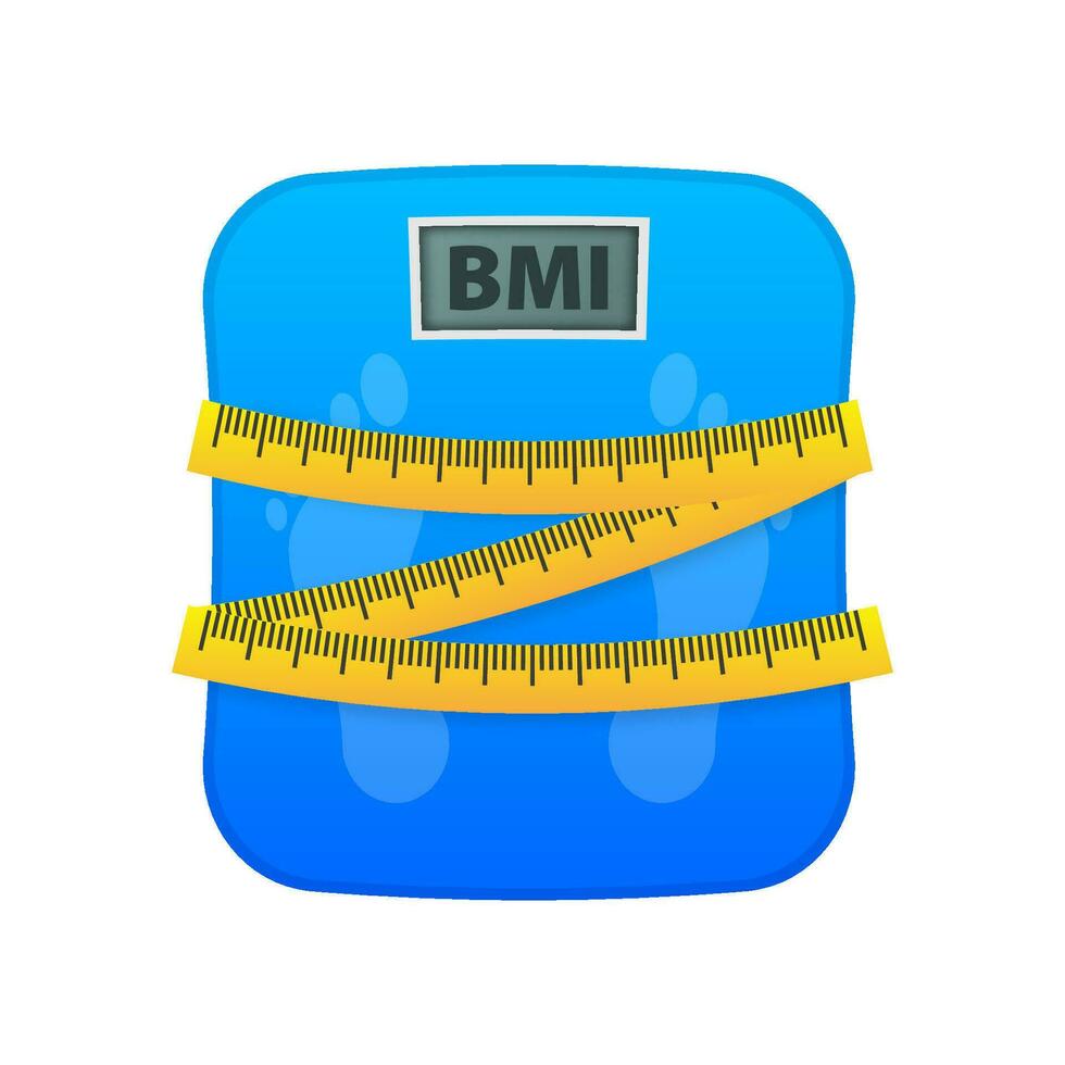 bmi o cuerpo masa índice. desde bajo peso a extremadamente obeso. bmi médico y aptitud cuadro. vector