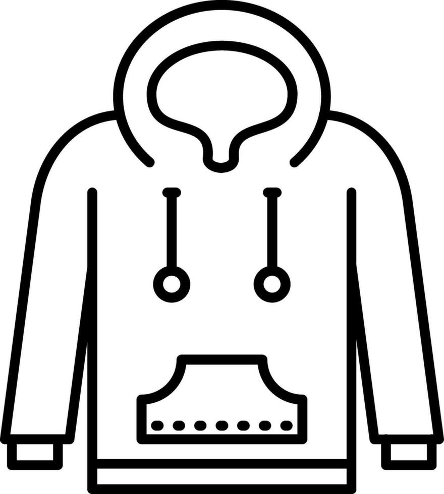 Hoodie Line Icon vector