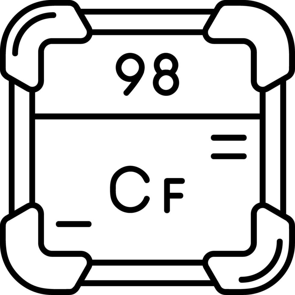 Californium Line Icon vector