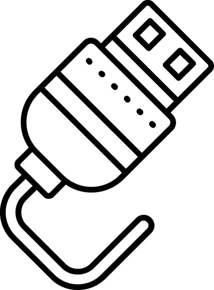 Usb Line Icon vector